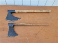 (2) Viking Themed One-Handed Hatchets