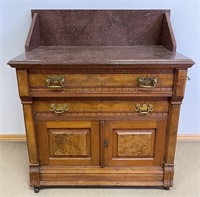 TOP QUALITY 1800’S MARBLE TOP CABINET/COMMODE
