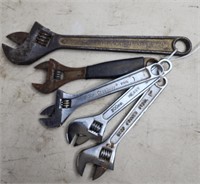 More Assorted Adjustable Wrenches Qty 6