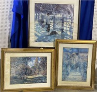 3 Framed And Matted Prints