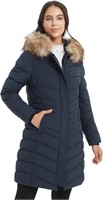 Womens Warm Puffer Coat - Size S-Regular NAVY