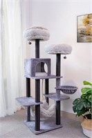 Catry 63-in Faux-Fur Cat Tree & Condo