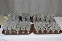 Large Group of Cut Glass Drinking Vessels