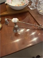 Silver plated bell/candle stick & candle sniffer