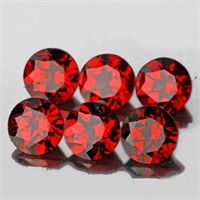 Natural Red Mozambique Garnet  6 Pcs[Flawless-VVS]