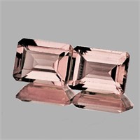 Natural Peach Pink Morganite Pair [VVS]