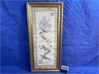 Framed Hydrangeas  10.25"W X 22.5"T