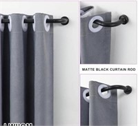 $35 Matte Black Disc Curtain Rods, 48-84 Inches