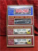 (4)New K-Line O/O27 gauge train cars.