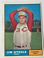 1961 Topps Baseball Card Jim O'Toole Pitcher