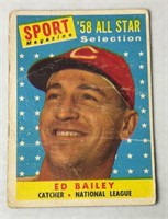 1958 Topps Baseball Card #490 Ed Bailey All-Star