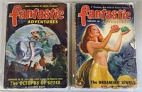 2pc 1949-50 Fantastic Adventures Pulp Magazines