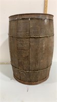 Oak barrel, 12"?? x 18?? larger than a nail keg