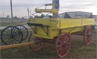 Wooden Wheel Pumpkin Wagon