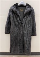 Stunning Full Length Black Mink Fur Coat