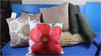 Large Rug, Decorative Throw Pillows w/Various