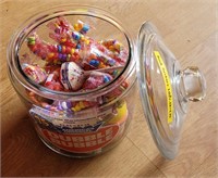 Vintage Huge glass jar full of candy