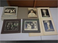 Lot of antique photographs, incl wedding/family