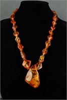 Chinese Fine Large Amber Necklace