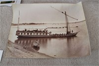 Cairo Nile River with a Typical Passenger Boat