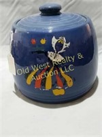Blue Pottery Cookie Jar