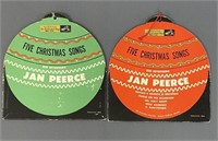 Two Christmas 45 Vinyl Records by Jan Peerce