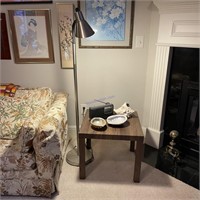 Floor Lamp, Seashells, Radio & Plastic End Table