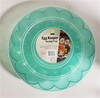 EGG KEEPER SERVING TRAY, GREEN
