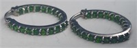Sterling Round Chrome Diopside Inside/Outside