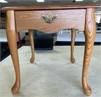 Oak Lamp Table with Drawer