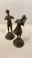 Bronze (?) Made In India Mantle Statues 10"