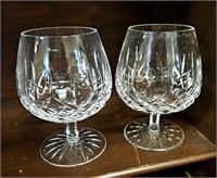 2 Waterford Crystal Brandy Glasses 5"