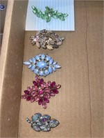 Color Stone Brooches