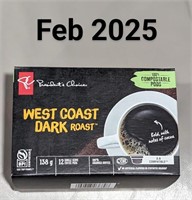 PC West Coast Dark Roast 12 Pods 02/2025