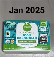 Simple Truth Organic Columbian 12 Pods 01/2025