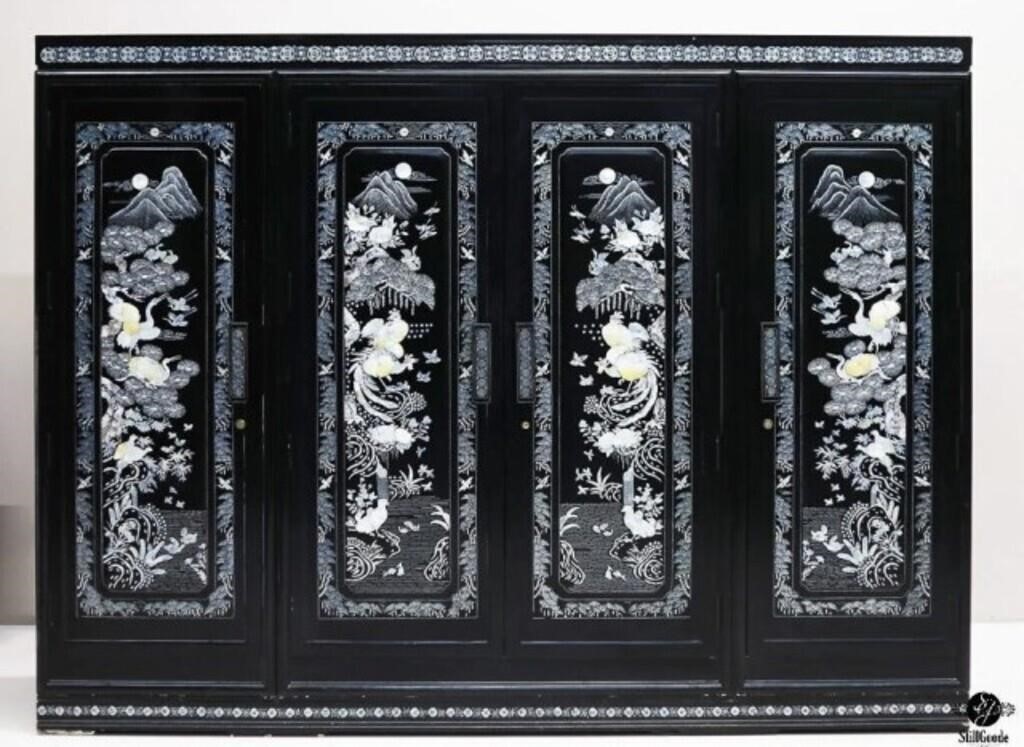 Black Lacquer Armoire