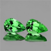 Natural Green Tsavorite Garnet Pair{Flawless-VVS}