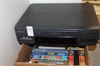VHS PLAYER AND TAPES