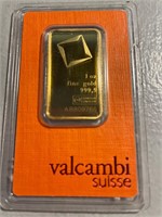 Valcambi Suisse 1 Ounce Gold Bar