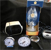 Lantern, alarm clocks & more