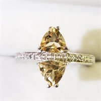 $120 Silver Citrine Ring