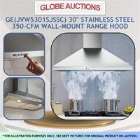 GE 30" 350-CFM WALL-MOUNT RANGE HOOD (MSP:$699)