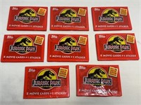 8 Packs Jurassic Park Topps Unopened Packs