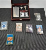 Assorted Playing Cards and Dice.