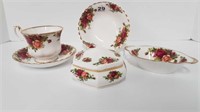 4 ROYAL ALBERT "OLD COUNTRY ROSE" PIECES