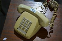 Vintage cream plastic push button telephone
