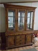 Wooden China Cabinet 18 x 60 x 82"