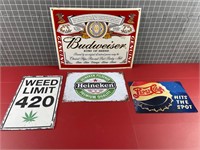 BEER ADVERTISING TIN SIGNS & MORE