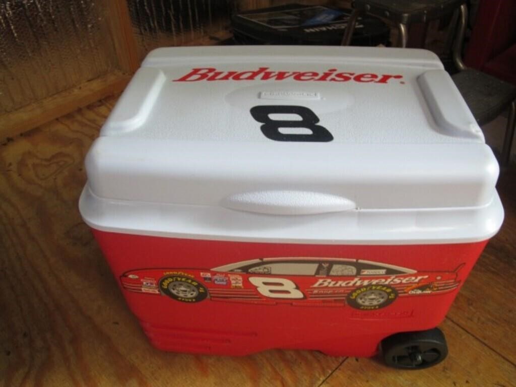 BUDWEISER NASCAR COOLER  LOOKS NEW