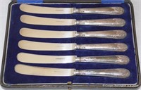 Elkington & Co Silver Mounted Butter Knives